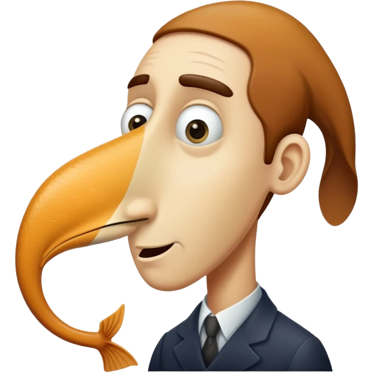 Jew with long nose and kipper emoji