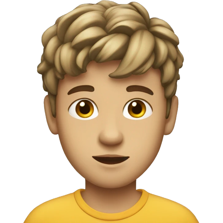 Garçon concentré  emoji