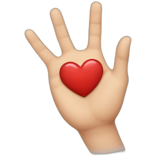 hand heart  emoji
