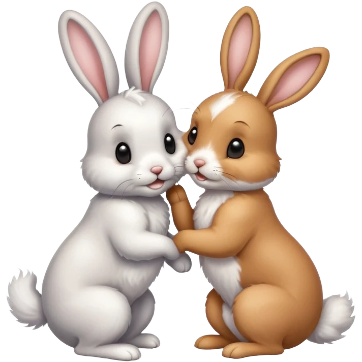 Dogs with bunnies emoji