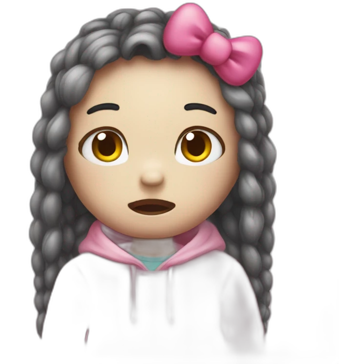 HELLO KITTY TRISTE emoji