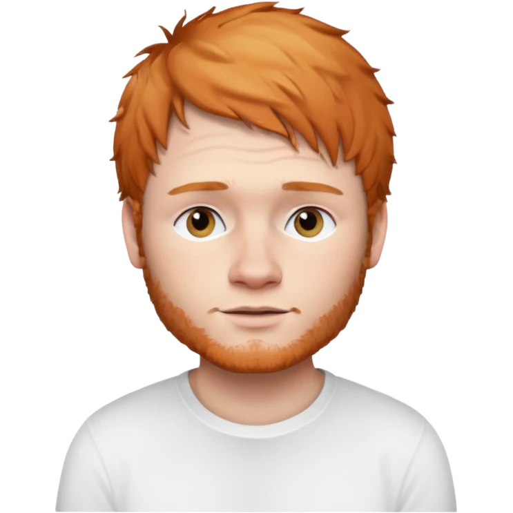 Ed Sheeran wear a white shirt emoji