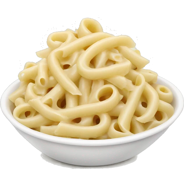 alfredo pasta in a white bowl emoji
