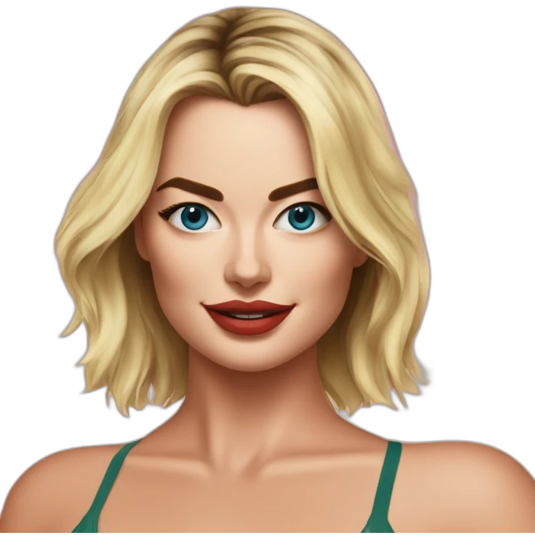 Margot robbie in bikini emoji