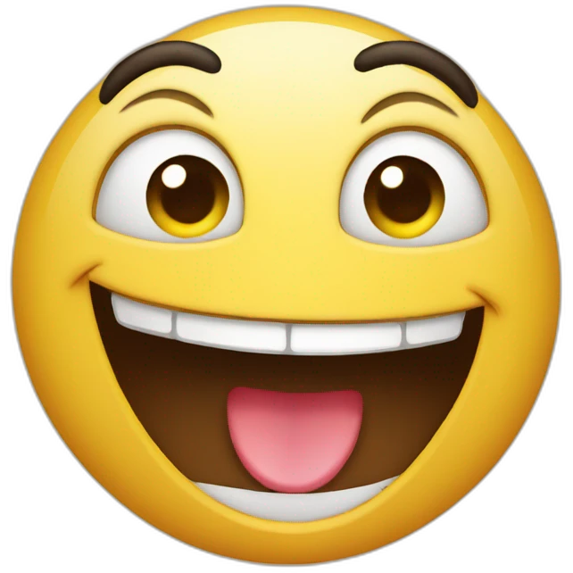 Funny face emoji