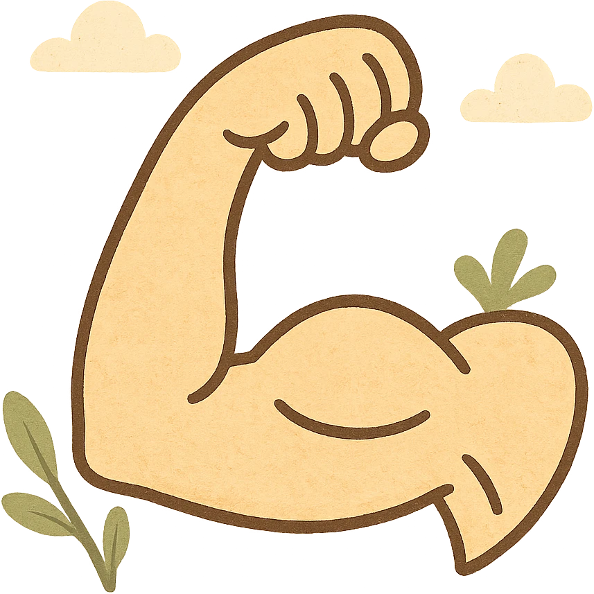 really small biceps emoji