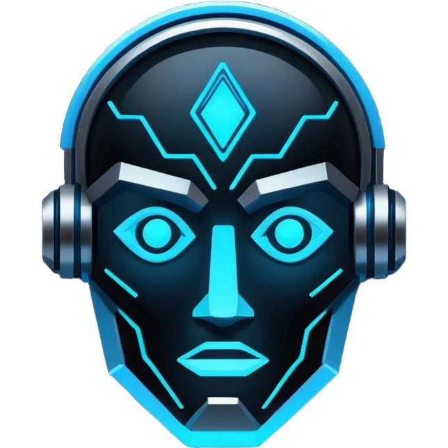 neon cyberpunk-themed icon representing artistic talent emoji