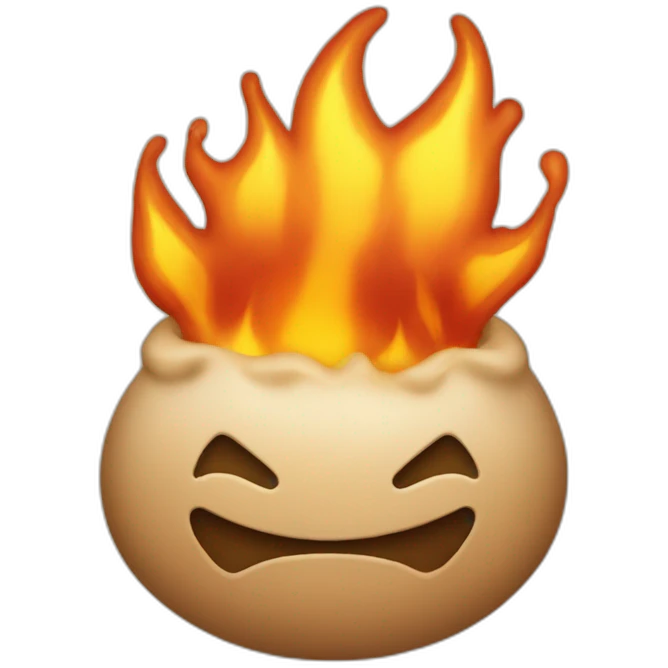 Chat qui fait caca du feu emoji