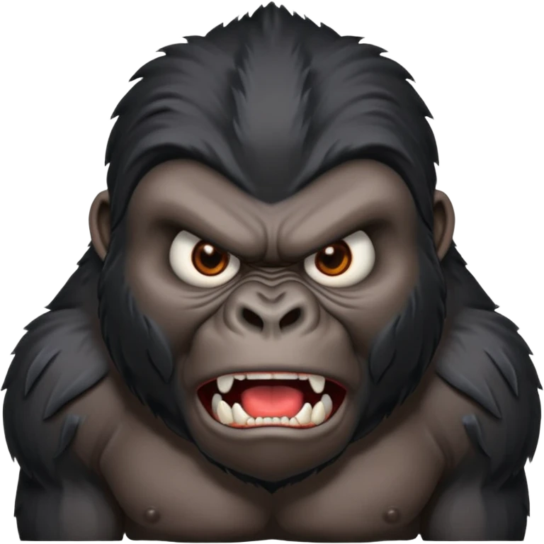 A black gorilla angry face emoji