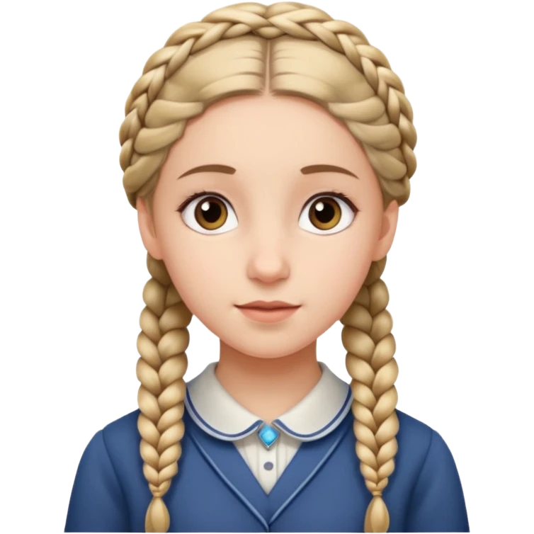 young modest jewish girl braid emoji