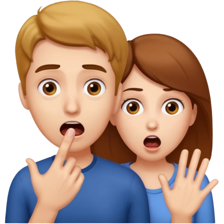 Women grabs man penis  emoji