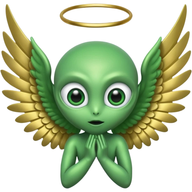 Alien with angel wings emoji