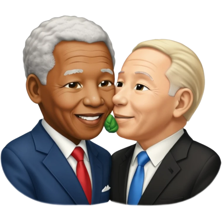 Nelson mandela kissing benjamin netanyahu emoji
