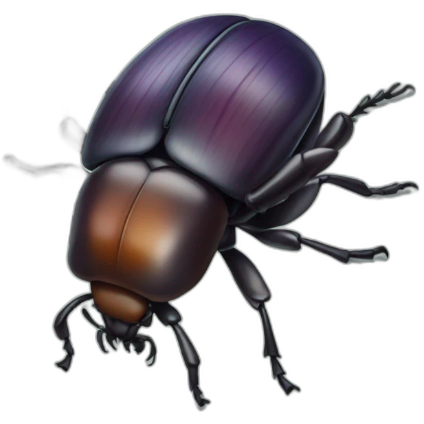 Beetle wearing toupee emoji