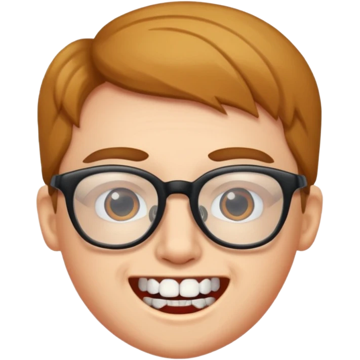  안경쓰고 덧니있는 ㅏ람 emoji