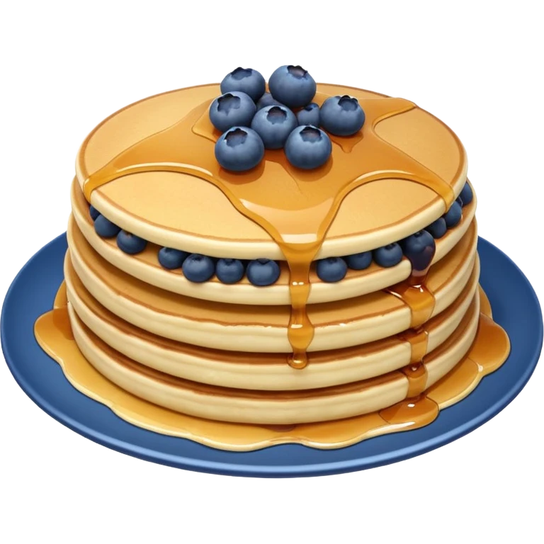 Pancake topped with blueberries emoji