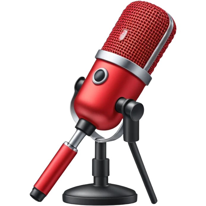 a real red microphone emoji