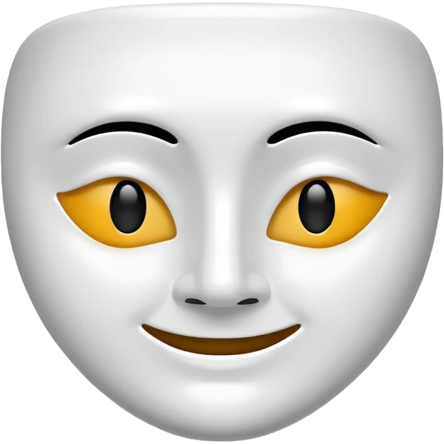 Happy and sad face mask emoji