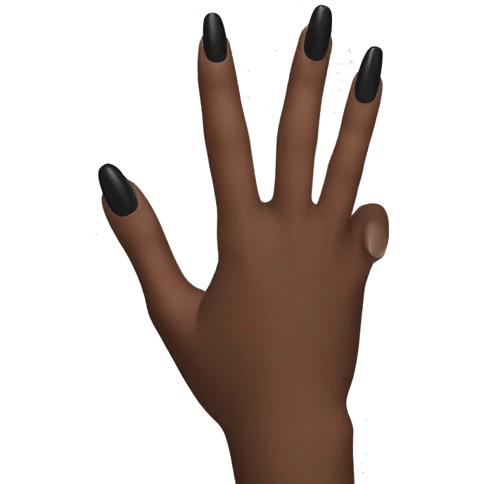 Nails Painted Black emoji