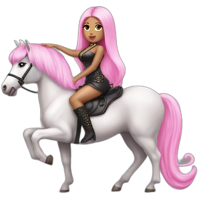 Nicki Minaj, sur une licorne emoji