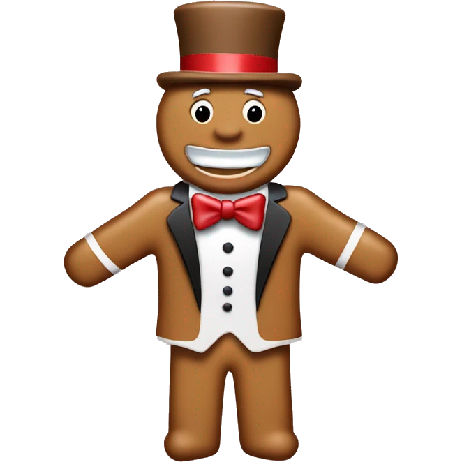 The monopoly man as a gingerbread man  emoji