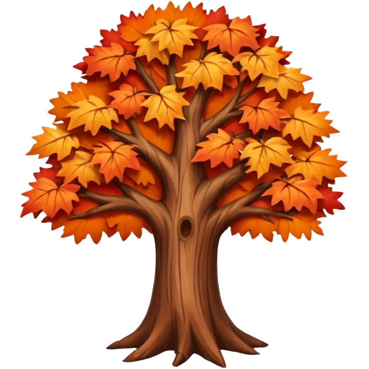 Autumn tree emoji