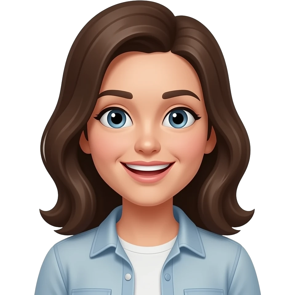 The woman made a playful face. emoji