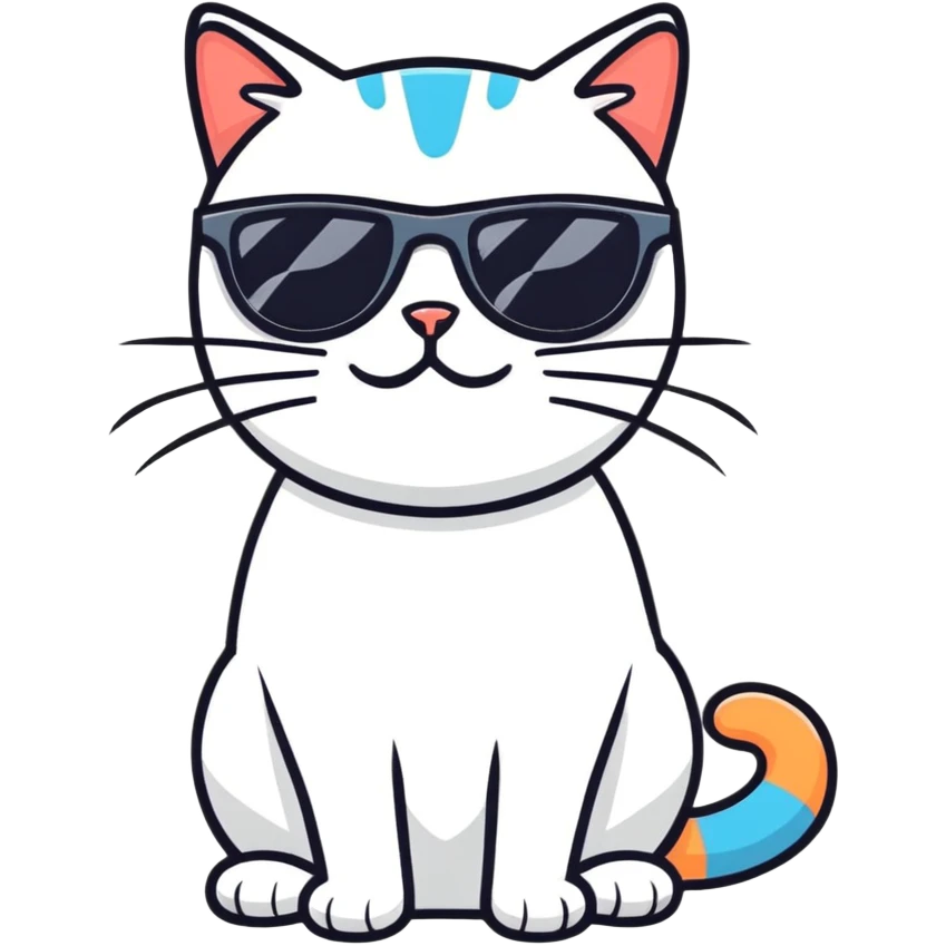 Cat with sunglasses emoji
