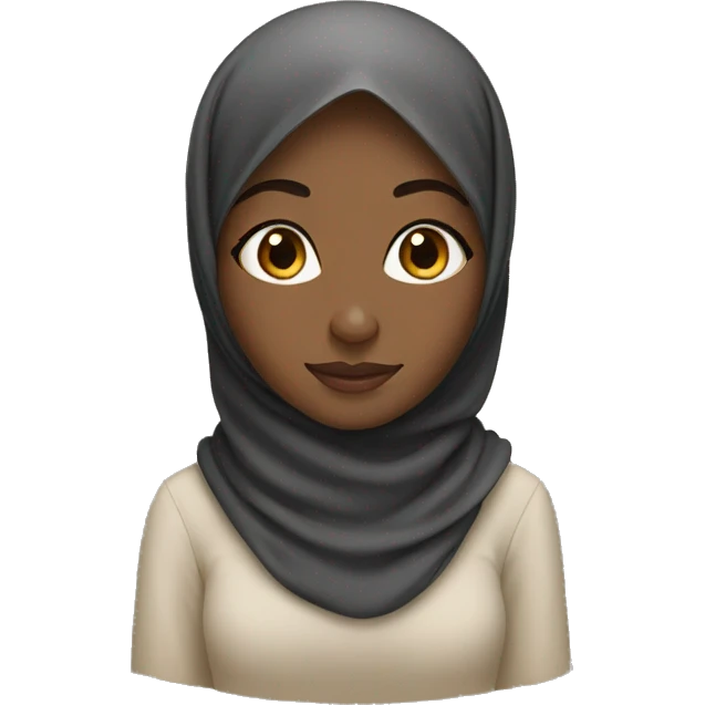 Muslim black girl in hijab  emoji