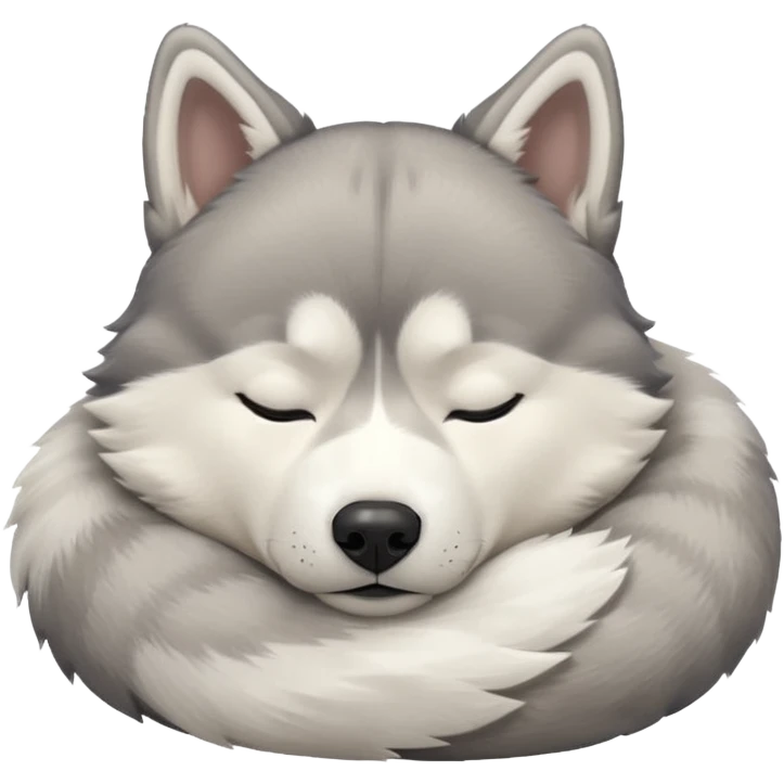 husky sleeping emoji