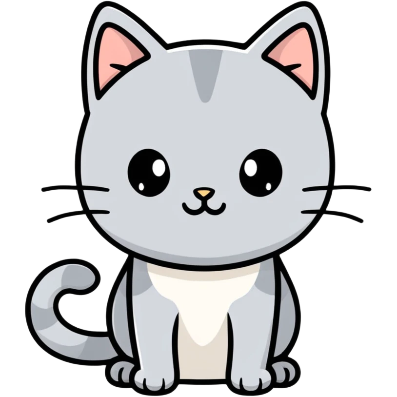 Grey kitty  emoji