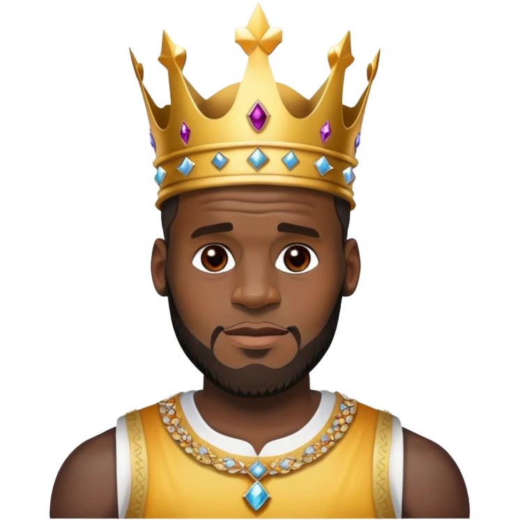 LeBron with a crown emoji