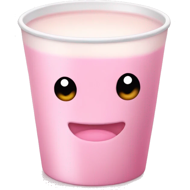 Pink milk in a cup emoji