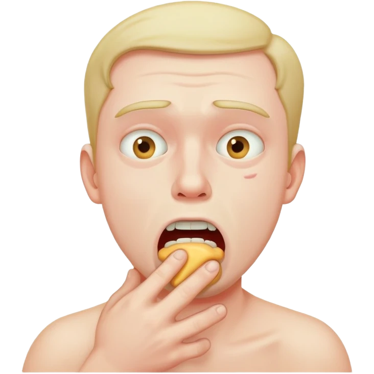 Guy choking himself emoji