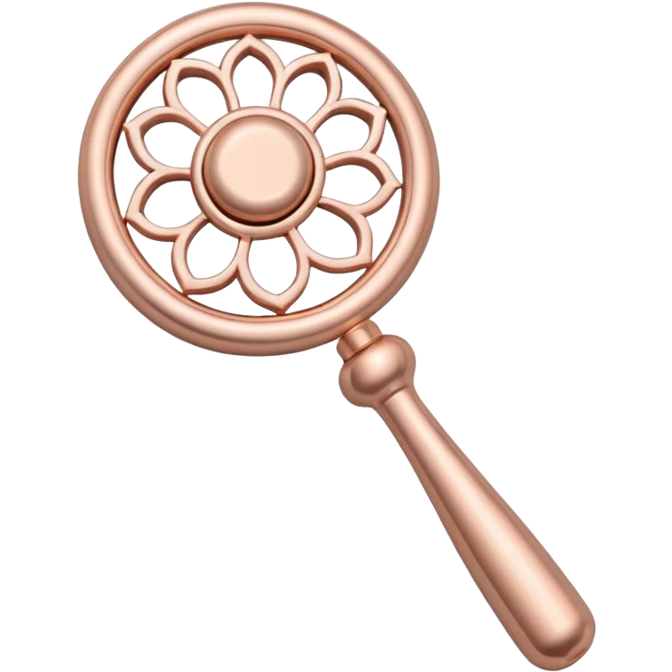 Rosegold baby rattle emoji