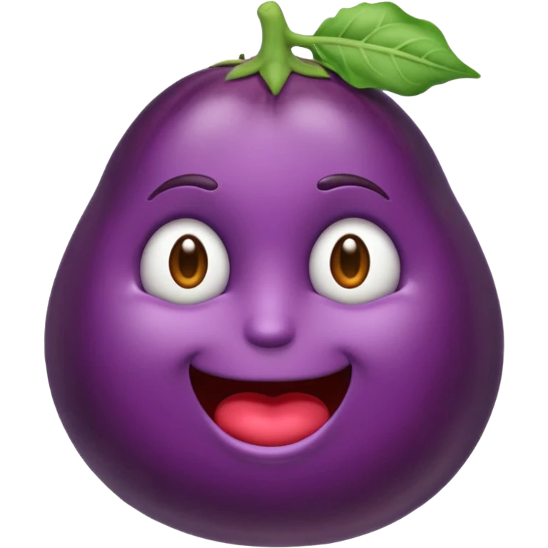 fais un emoji qui se mord les levre avec une aubergine dans les main emoji
