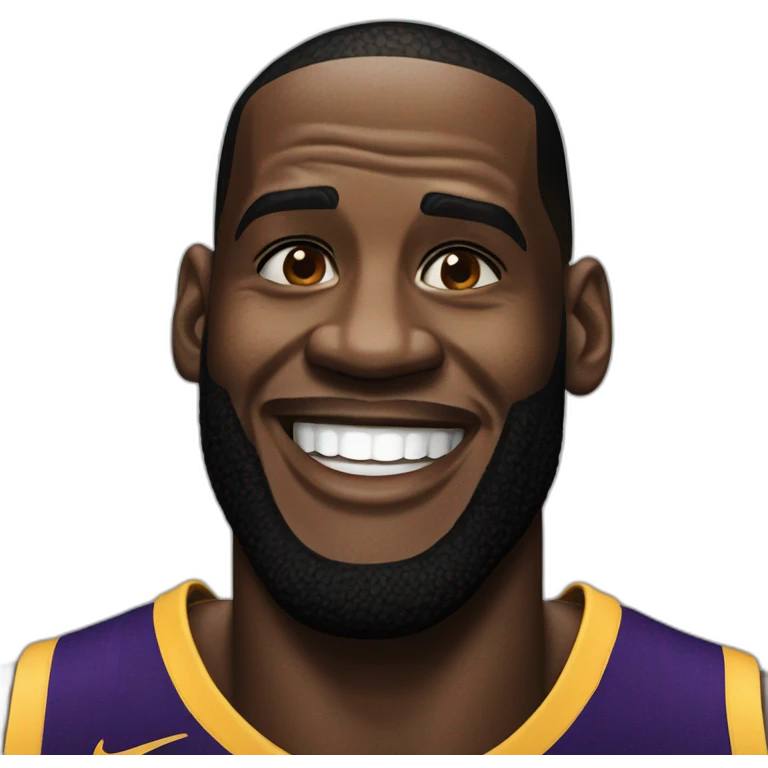 Lebron James smiling emoji
