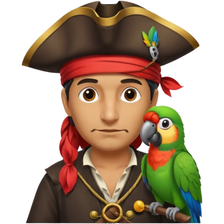 pirate and parrot emoji