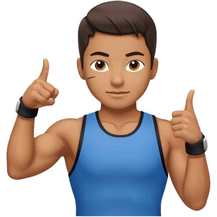 Gym trainer pointing at the camera emoji