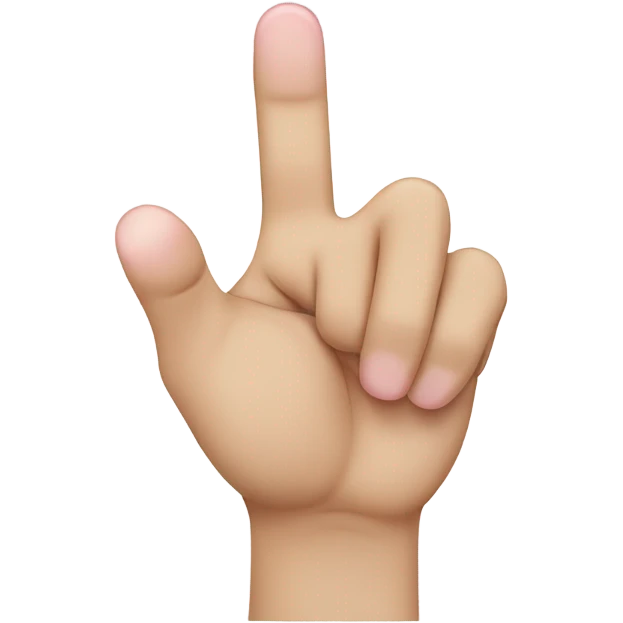 Hand showing index, middle and pinky finger up  emoji