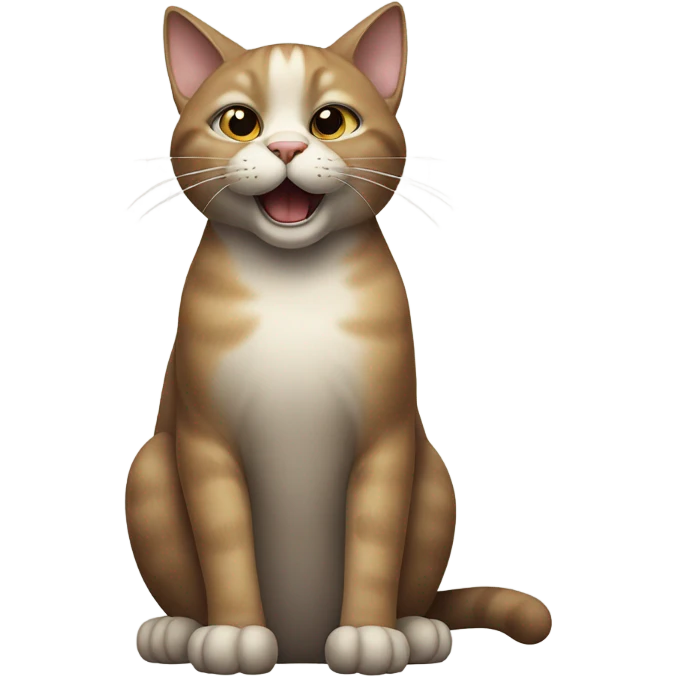 A cat flipping off somebody emoji