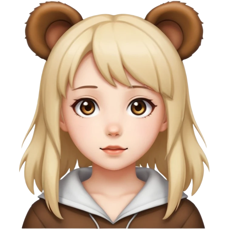 anime, girl bear ears emoji