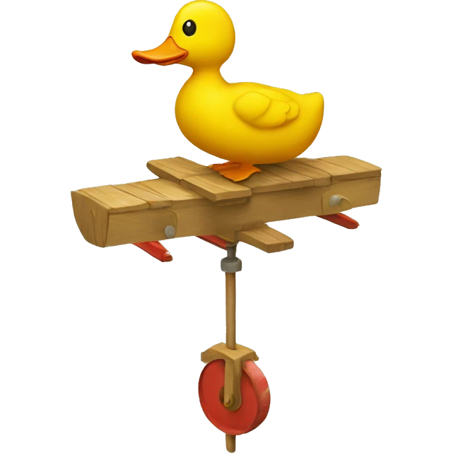 yellow duck riding whirligig emoji