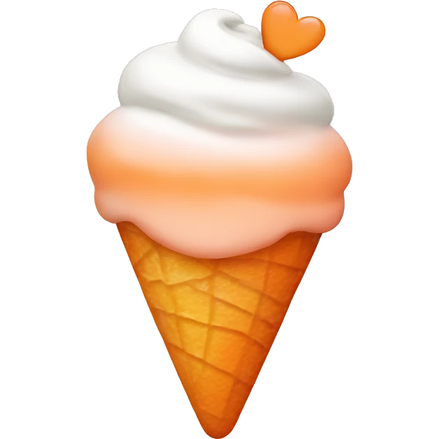 Creamsicle heart emoji