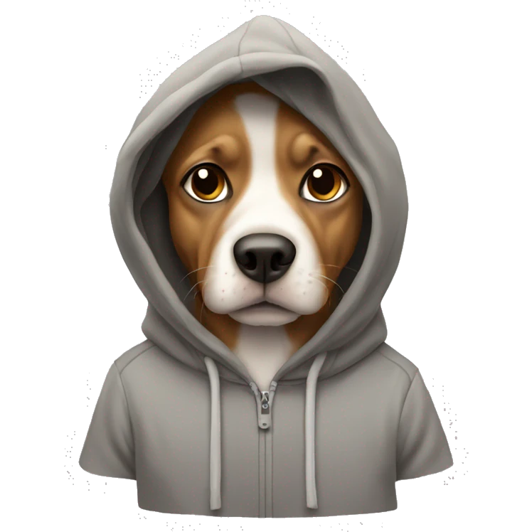 Dog in hoodie emoji