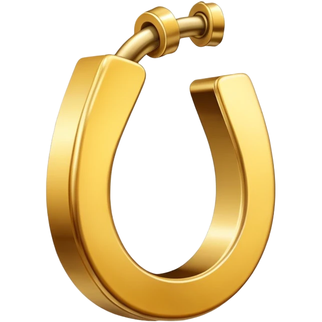 Golden horse shoe emoji