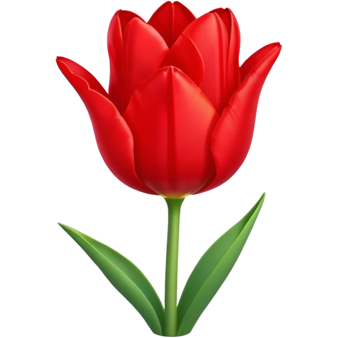 Realistic, still life, red color Tulipa emoji