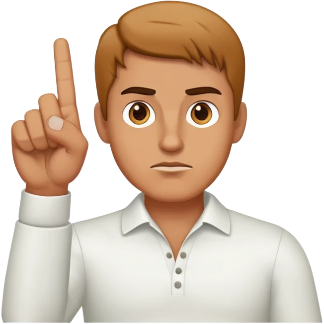 man holding middle finger emoji