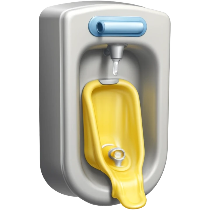 helle leicht gelbliche flüssigkeit fliesst in ein urinalkondom, kein smiley emoji