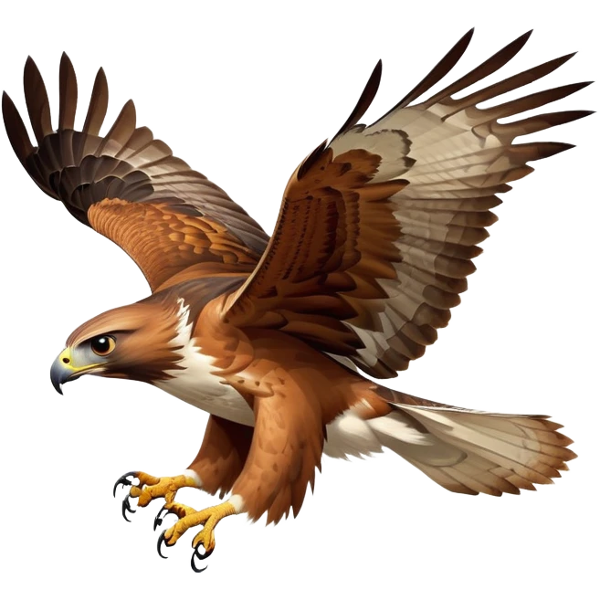 cinematic-red-tailedhawk-realistic-full-body-hunting-emoji,-powerful-brown-and-white-feathered-frame-gliding-over-a-vast-landscape,-sharp-hooked-beak-partially-open,-intelligent-eyes-focused-intensely-on-the-ground-below,-strong-talons-flexing-in-anticipation,-broad-wings-catching-the-wind-with-effortless-grace,-simplified-yet-realistic-focused-features,-highly-detailed,-glowing-with-a-bold-determined-light emoji